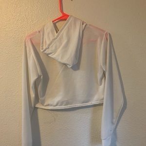 White cropped sweatshirt